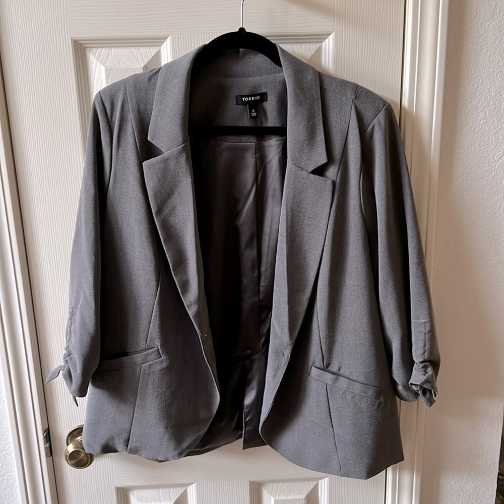 Gray Torrid Blazer - 0X